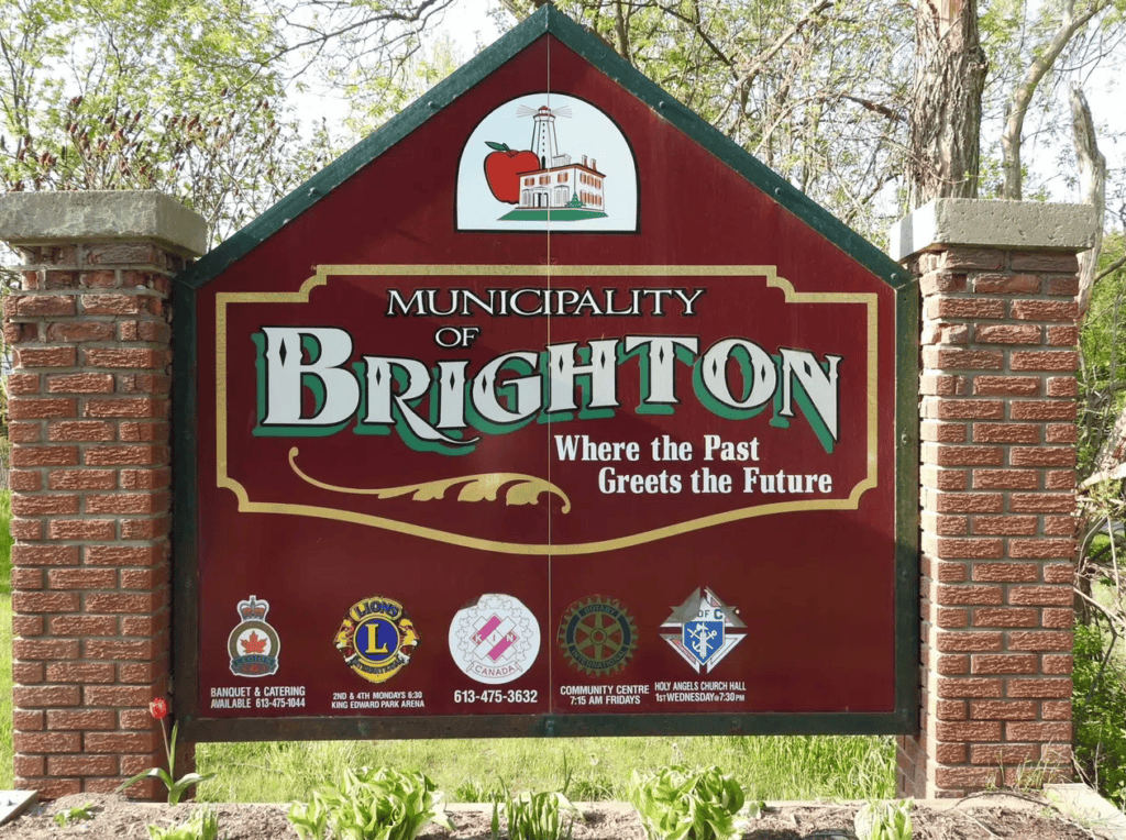 Municipality of Brighton welcome sign